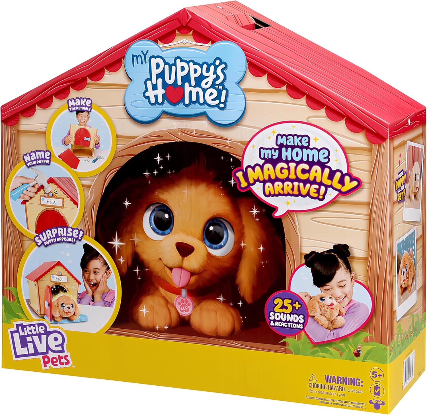 Little Live Pets My Puppy Plush Toy & Kennel: Plüschwelpe mit eigener Hundehütte